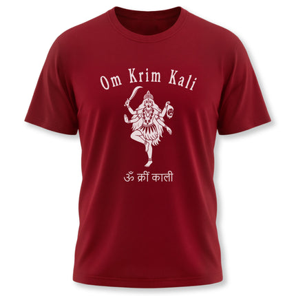 Spiritual Om Krim Kali Goddess Kali graphic t-shirt design.