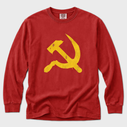 Hammer and Sickle Long Sleeve T-Shirt | Soviet Symbol Graphic