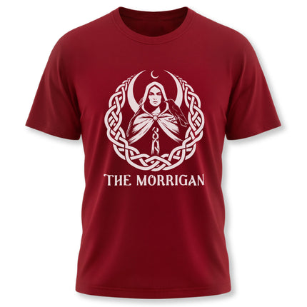 Morrigan Celtic Goddess knotwork graphic tee featuring Irish mythology design.