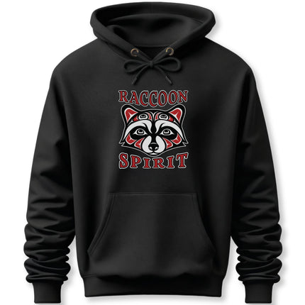 Raccoon Spirit Indigenous Art Hoodie | Tribal Animal Graphic Pullover Hoodie