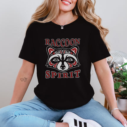 Raccoon Spirit Tribal T-Shirt | Native American Style Animal Tee Shirt