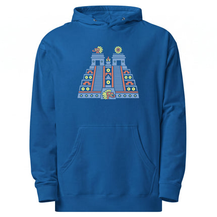 Aztec Temple Hoodie | Twin Stairways and Geometric Pyramid Art
