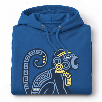 Mayan Howler Monkey Hoodie | Curled Tail Animal Hooded Sweatshirt