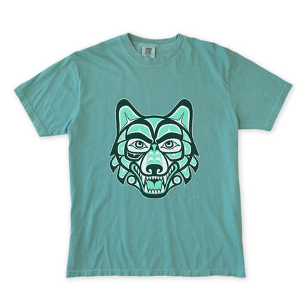 Haida Wolf Head T-Shirt | Indigenous Pacific Northwest Art | Comfort Colors