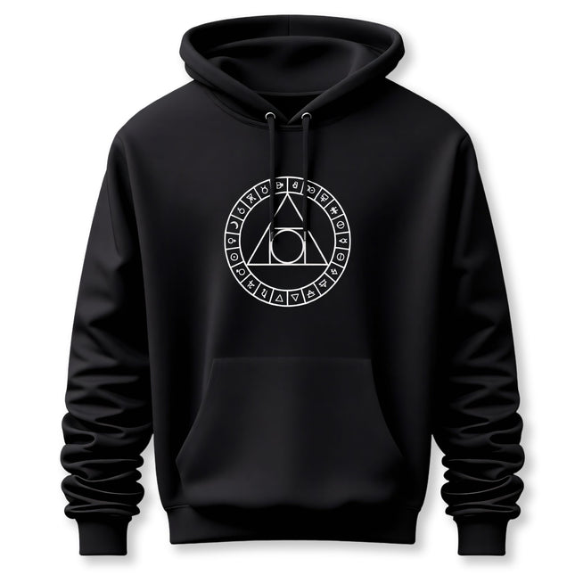 Philosopher's Stone Hoodie With Alchemy Symbols | Sacred Geometry Pullover V2