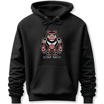 Sasquatch Indigenous Pacific Northwest Art Hoodie | Tribal Formline Pullover