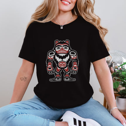 Bigfoot Sasquatch T-Shirt | Northwest Coast Indigenous Art Graphic Tee