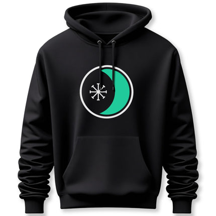 Seax Wicca Moon & Star Symbol Hoodie | Witchcraft Pagan Unisex Pullover Hoodie