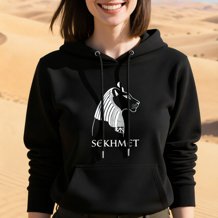 Sekhmet Egyptian Lion Goddess Hoodie |  Graphic and Text Unisex Pullover V1