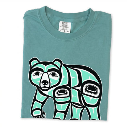 Haida Bear Indigenous Art T-Shirt featuring Pacific Northwest Coast graphic design print.