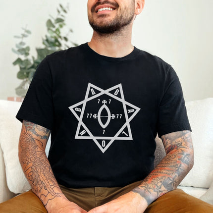 Star of Babalon Symbol T-Shirt | Thelema Seal Crowley Graphic Unisex Tee