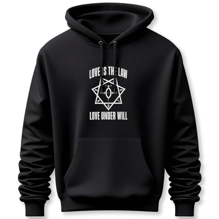Love Is The Law Love Under Will Thelema Hoodie | Star Of Babylon Occult Symbol Hoodie