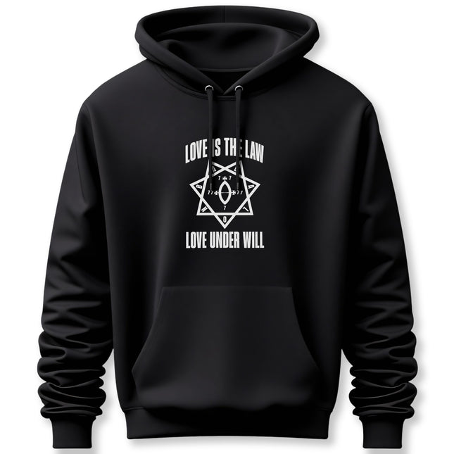 Love Is The Law Love Under Will Thelema Hoodie | Star Of Babylon Occult Symbol Hoodie