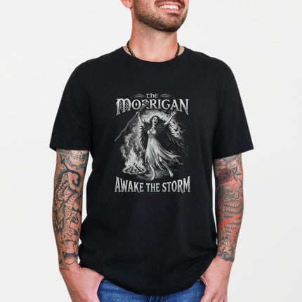The Morrigan Awake The Storm Tee | Celtic Art Print T-Shirt