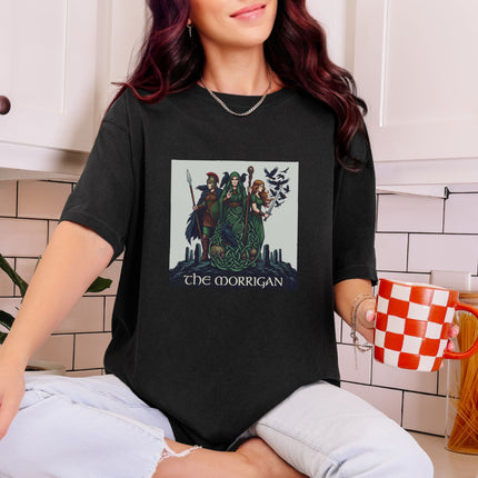 The Morrigan Triple Goddess T-Shirt | Celtic Irish Mythology Raven Tee