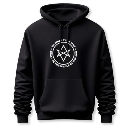 Thelema Unicursal Hexagram Hoodie | Do What Thou Wilt Crowley Unisex Pullover