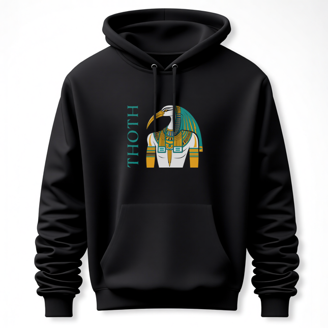 Thoth Hoodie | Ancient Egyptian God Graphic and Text Unisex Pullover V1