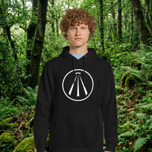 Celtic Awen Symbol Hoodie | Unisex Graphic Print Pullover Fleece Sweatshirt