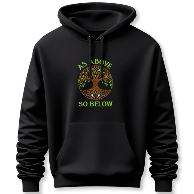 As Above So Below Tree of Life Hoodie | Celtic Knot Spiritual Pullover Hoodie