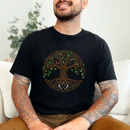 Celtic Tree of Life T-Shirt | Yggdrasil World Tree Graphic Print Tee Shirt
