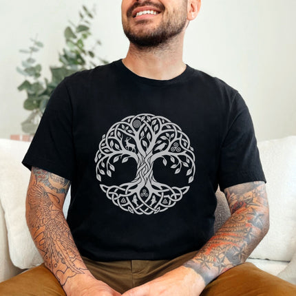 Celtic Tree of Life T-Shirt | Yggdrasil World Tree Graphic Print Tee Shirt