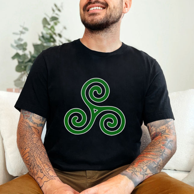 Celtic Triskelion T-Shirt | Irish Knot Triple Spiral Triskele Graphic Tee Shirt