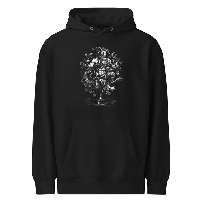 Dancing Pan Hoodie | Greek Mythology Satyr God Panpipes Pullover Hoodie