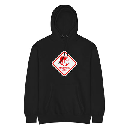 Headbanging Zone Metal Rock Hoodie | Devil Horns Graphic Pullover Hoodie