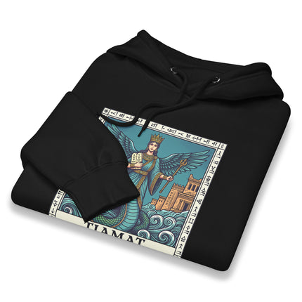 Tiamat Dragon Goddess hoodie featuring Babylonian mythology serpent queen artwork.