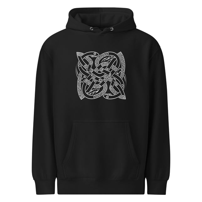 Norse Ouroboros Hoodie | Celtic Knot Infinity Serpent Unisex Pullover Fleece