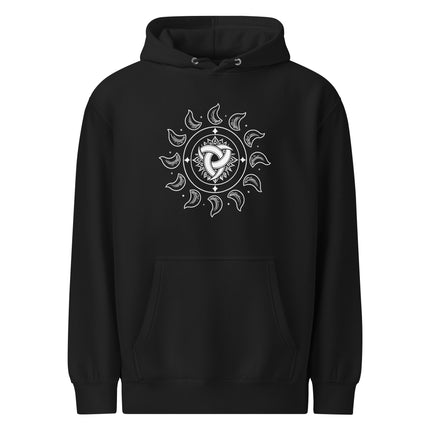 Viking Odin horns graphic pullover for unisex wear.