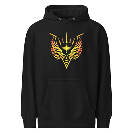 Graphic hoodie featuring a powerful Valkyrie Norse mythology warrior print.