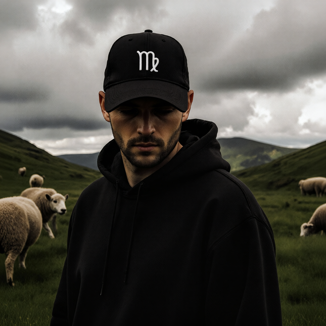 Virgo Zodiac Symbol Baseball Cap | Embroidered Astrology Symbol Hat