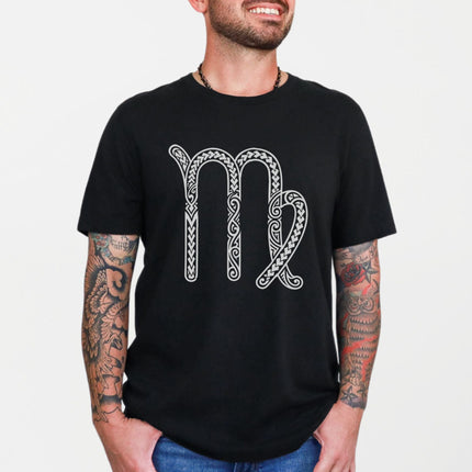 Virgo Tribal Pattern T-Shirt | Astrology Zodiac Star Sign Symbol Shirt