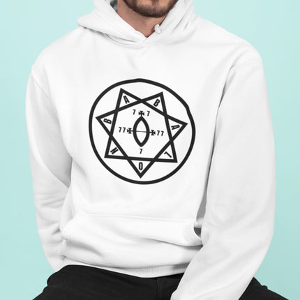 Star of Babalon Hoodie | Thelemic Seal Graphic Unisex Pullover | V2