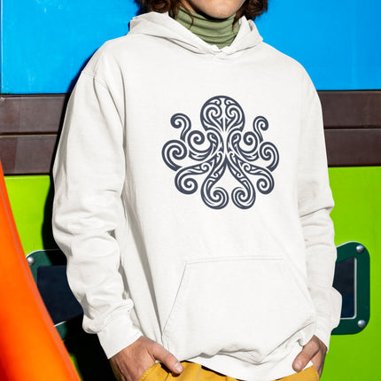 Tribal Octopus Celtic Knot Hoodie | Mythical Kraken Graphic Pullover Hoodie