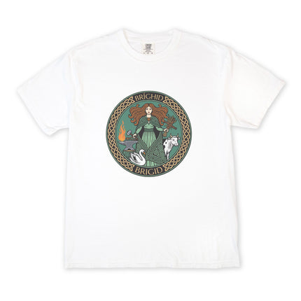 Brighid Celtic Goddess T-Shirt | Irish Mythology Fire Forge Swan Cow Tee
