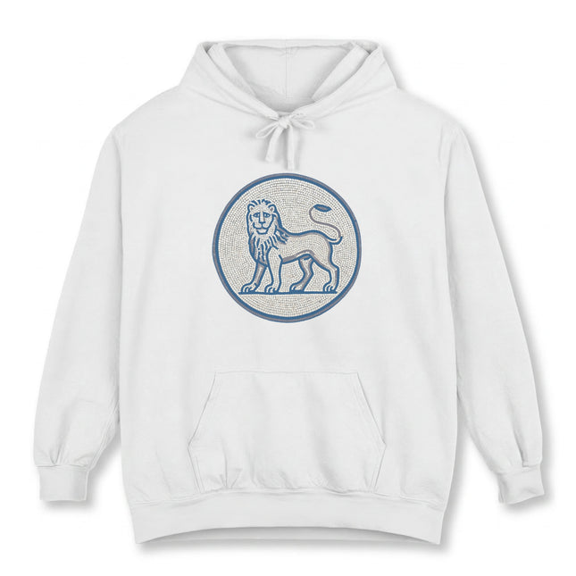 Ancient Mosaic Lion Symbol Hoodie | Roman Art Pullover | Comfort Colors Hoodie