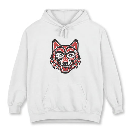 Haida Wolf Hoodie | Indigenous Pacific Northwest Art Pullover | Comfort Colors Hoodie
