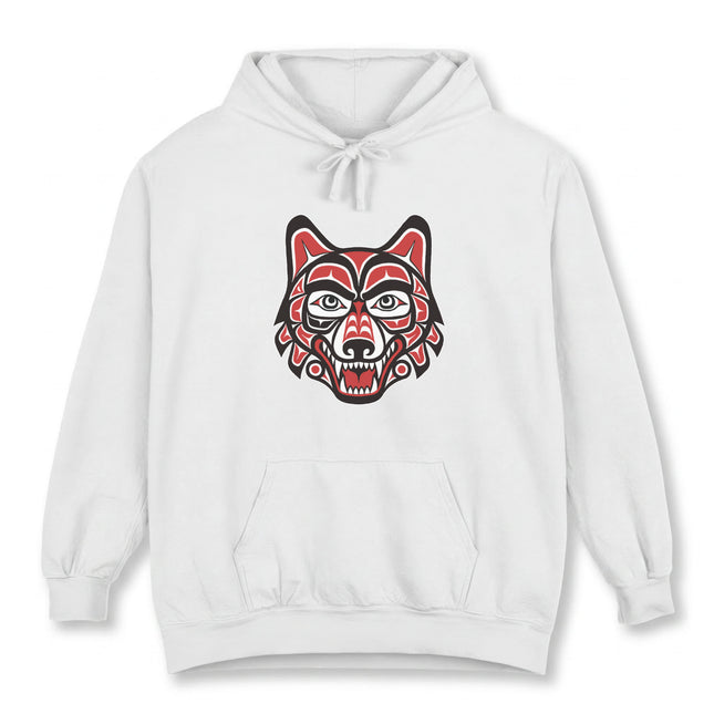 Haida Wolf Hoodie | Indigenous Pacific Northwest Art Pullover | Comfort Colors Hoodie