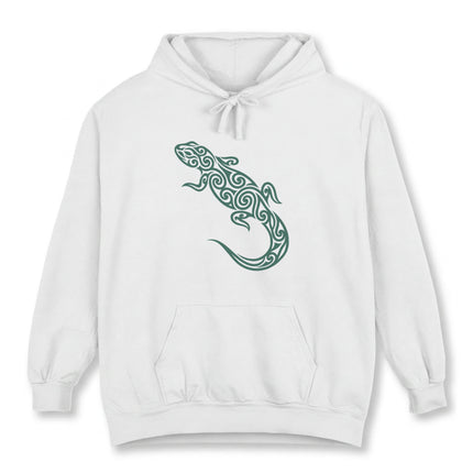 Tribal Lizard Swirl Pattern Hoodie | Reptile Animal Graphic Unisex Pullover Hoodie