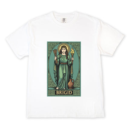 Brigid Celtic Goddess T-Shirt | Irish Mythology Fire & Knotwork Unisex Tee