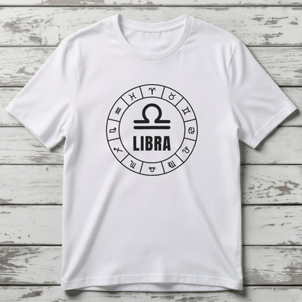 Libra Zodiac Sign Astrology T-Shirt | Symbolic Design Unisex Tee | V7
