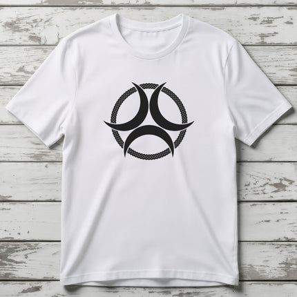 Celtic Triple Moon Goddess With Knotwork T-Shirt | Unisex Graphic Tee V4