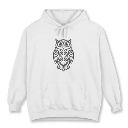 Tribal Owl Hoodie | Intricate Symbolic Owl Graphic Pullover | Comfort Colors Hoodie