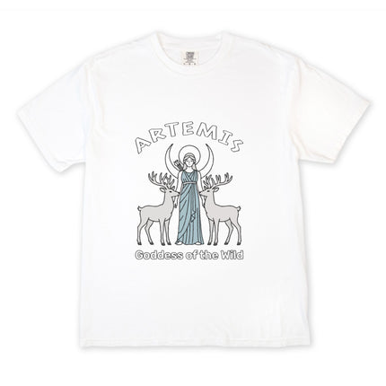 Artemis Goddess of the Wild T-Shirt | Greek Mythology Moon Stag Unisex Tee
