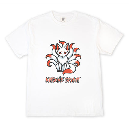 Kitsune Spirit Nine-Tailed Fox T-Shirt | Japanese Mythology Graphic Tee