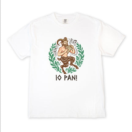 IO PAN T-Shirt | Greek God Mythology Pan Flute Satyr Pagan | Comfort Colors Tee
