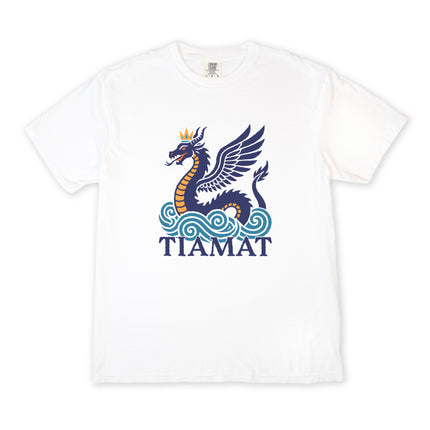 Tiamat Dragon T-Shirt | Crowned Sea Serpent Mythology Graphic Tee Shirt