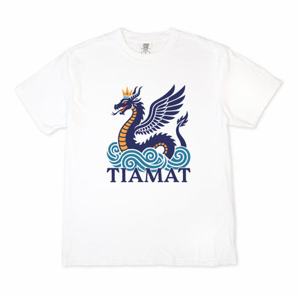 Tiamat Dragon Sea Serpent graphic tee shirt featuring mythological sea serpent art.